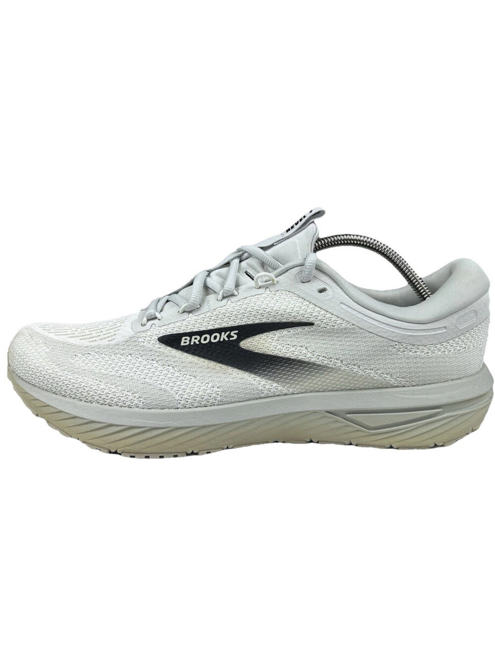 Brooks Revel 7 Running Shoes Men's Size 13 White Black Tan Athletic Sneakers